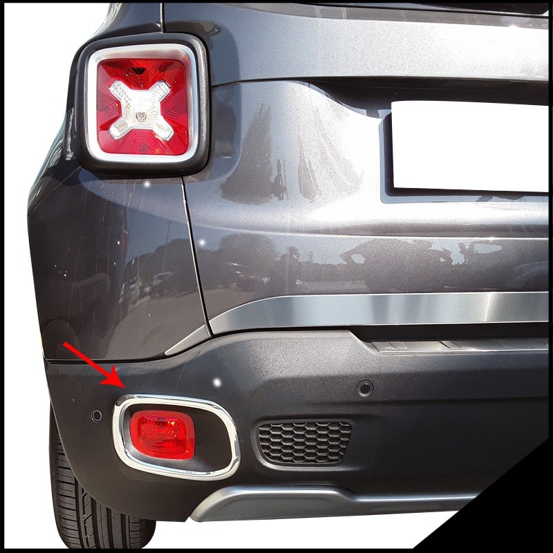 MARCOS ANTINIEBLA TRASEROS ACERO INOXIDABLE JEEP RENEGADE 2014 