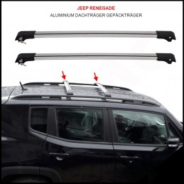 BARRAS PORTAEQUIPAJES TRANSVERSALES JEEP RENEGADE 2014  ALU GRIS