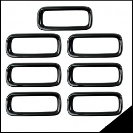 CUBRE PARRILLAS CROMADAS NEGRAS JEEP RENEGADE 2014  7 PIEZAS abs