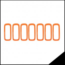 CUBRE PARRILLAS CROMADAS ORANGE JEEP RENEGADE 2014  ABS