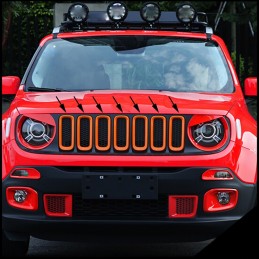 CUBRE PARRILLAS CROMADAS ORANGE JEEP RENEGADE 2014  ABS