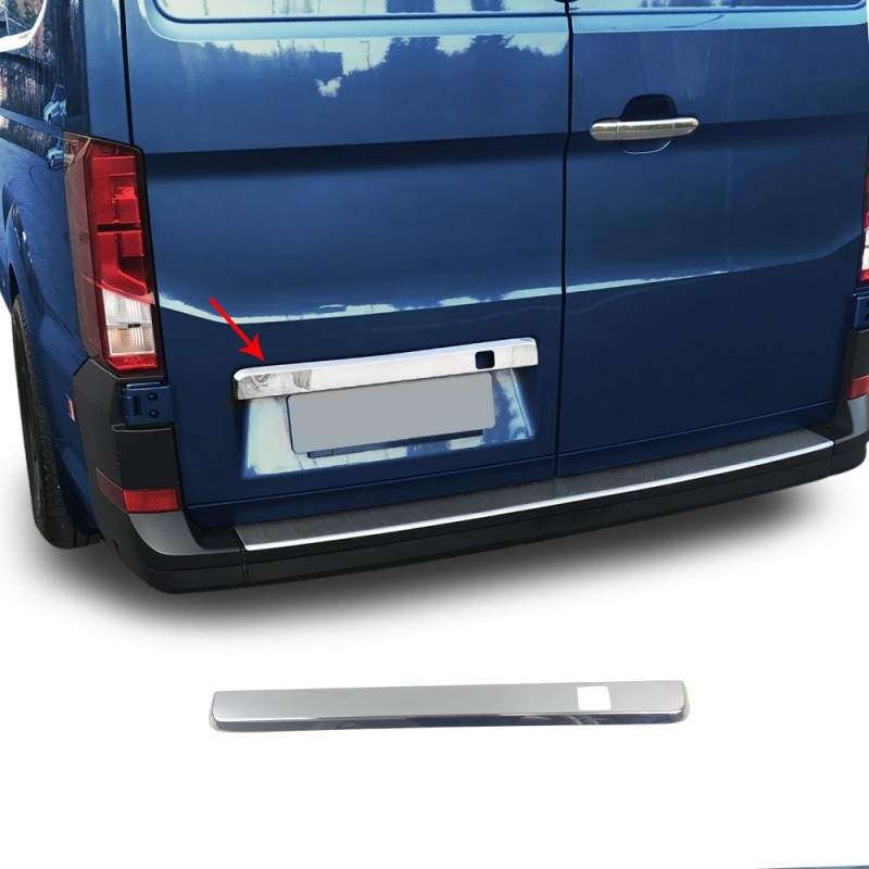 CUBRE MANETA TRASERA MATRICULA ACERO INOXIDABLE VW CRAFTER 2017 