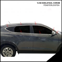 CUBRE MARCO VENTANA EN ACERO INOXIDABLE HYUNDAI TUCSON 2015  14 