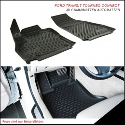 Alfombras de Goma 3D Ford Connect 2014  2 piezas