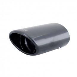 Cola escape Universal Simoni Racing ovalada Negra 108x70xL140mm