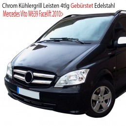 CUBRE PARRILLAS ACERO INOXIDABLE CROMADO MERCEDES VITO W639 2010