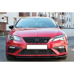 Espada lip delantero Seat Leon FR CUPRA 2016  MAXTON v 1 brillo