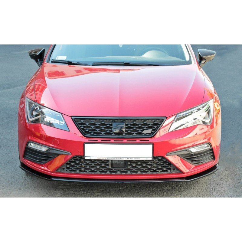 Espada lip delantero Seat Leon FR CUPRA 2016  MAXTON v 2 brillo