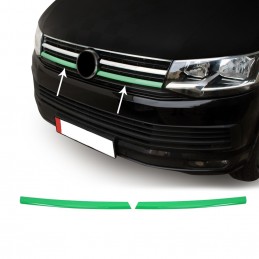 CUBRE PARRILLA ACERO INOXIDABLE VERDE VW T6 2015    2  PIEZAS