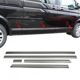 MOLDURAS LATERALES ACERO INOXIDABLE VW T6 NEGRAS