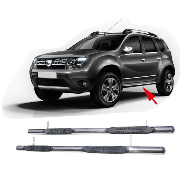 ESTRIBOS LATERALES ACERO INOXIDABLE DACIA DUSTER FACELIFT 2012 