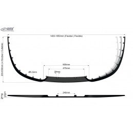 Faldon delantero lip tipo Cupra Universal RDX