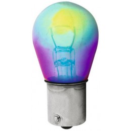 BA15p bombilla efecto arco iris   naranja  2 piezas 