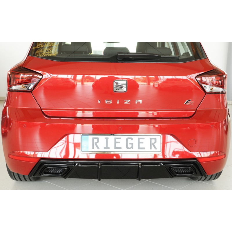 Difusor trasero Seat Ibiza KJ RIEGER Negro brillo
