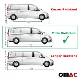 BARRAS TECHO LONGITUDINALES NEGRAS MERCEDES VITO W639 LARGA