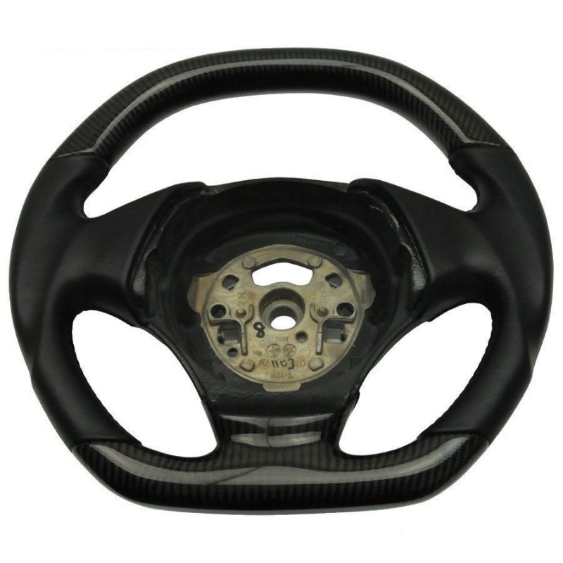 VOLANTE CARBONO Y PIEL NEGRA BMW SERIE 3 E90 E91 E92 E93 M3