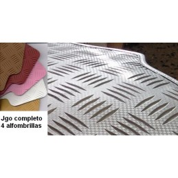 Alfombrillas Matrix look aluminio Peugeot 3008 2018     COLOR PL