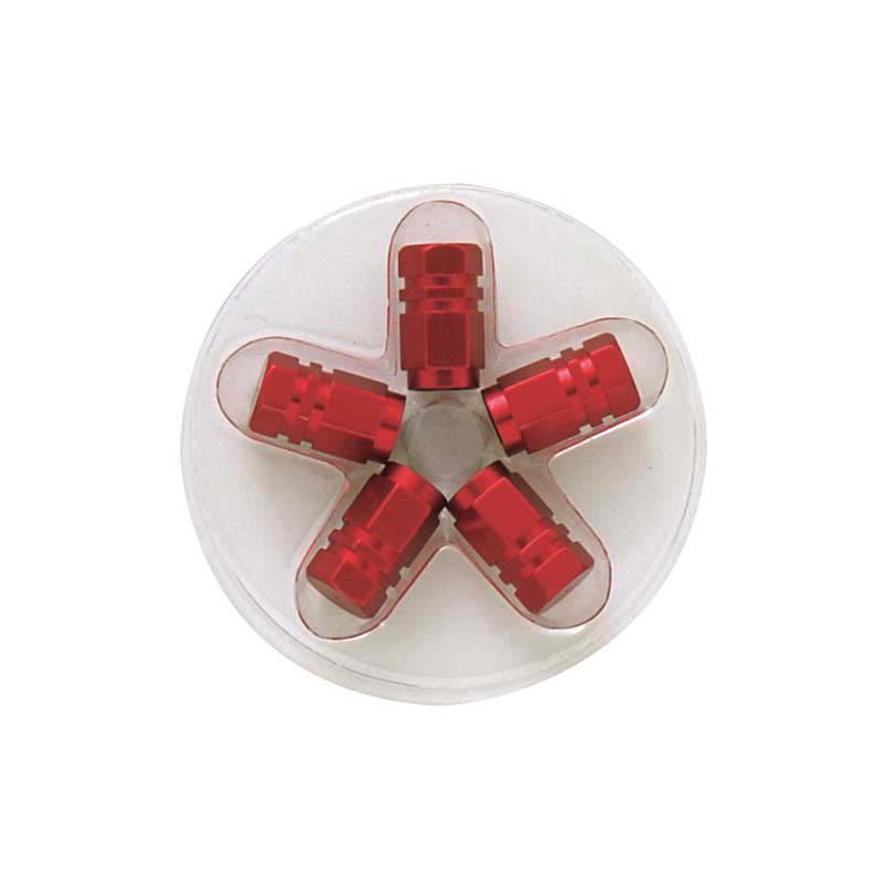 TAPONES VALVULA ALUMINIO HEXAG  ROJO