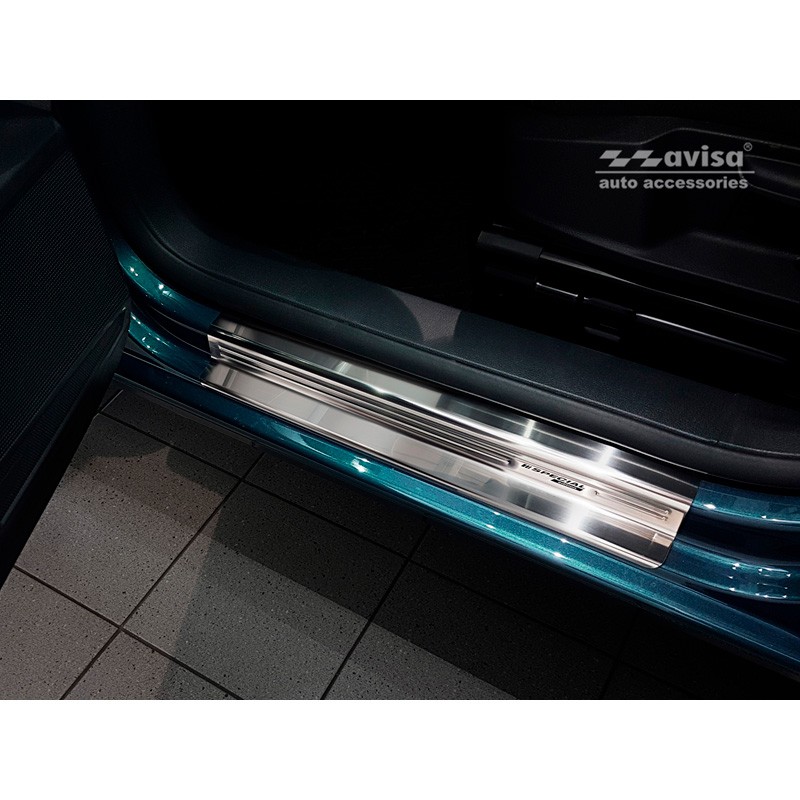 PROTECTORES MONTANTE PUERTA ACERO INOXIDABLE VW Caddy 2003 2015 