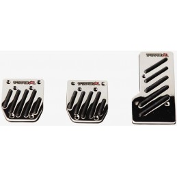 JUEGO CUBREPEDALES  ldquo TYPE R rdquo  CROMADOS