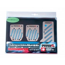 JUEGO CUBREPEDALES  ldquo TYPE R rdquo  CROMADOS C ILUMI  AZUL