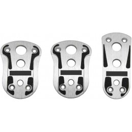 JUEGO CUBREPEDALES  ldquo GT R rdquo  PLATA