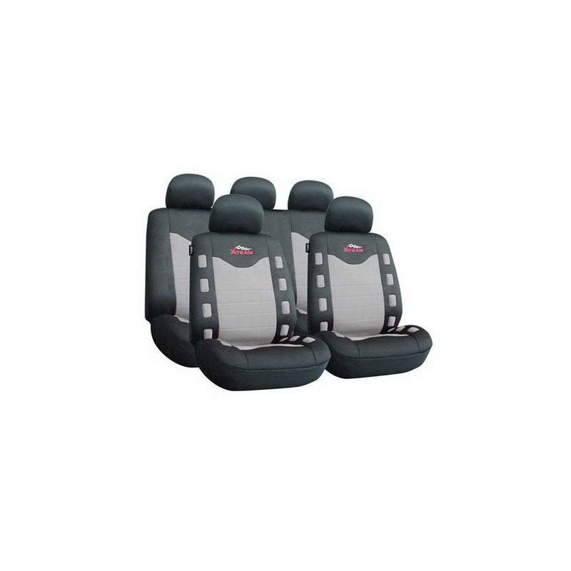 FUNDA TEXTIL PARA ASIENTOS  ldquo X TEAM rdquo   GRIS