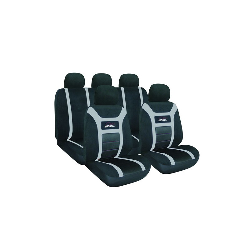 FUNDA TEXTIL PARA ASIENTOS  ldquo SUPER SPEED rdquo   GRIS