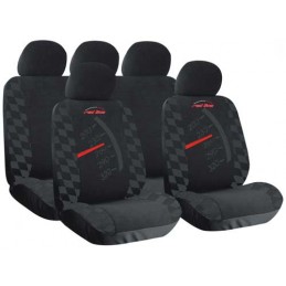 FUNDA TEXTIL PARA ASIENTOS  ldquo RED LINE rdquo   NEGRO