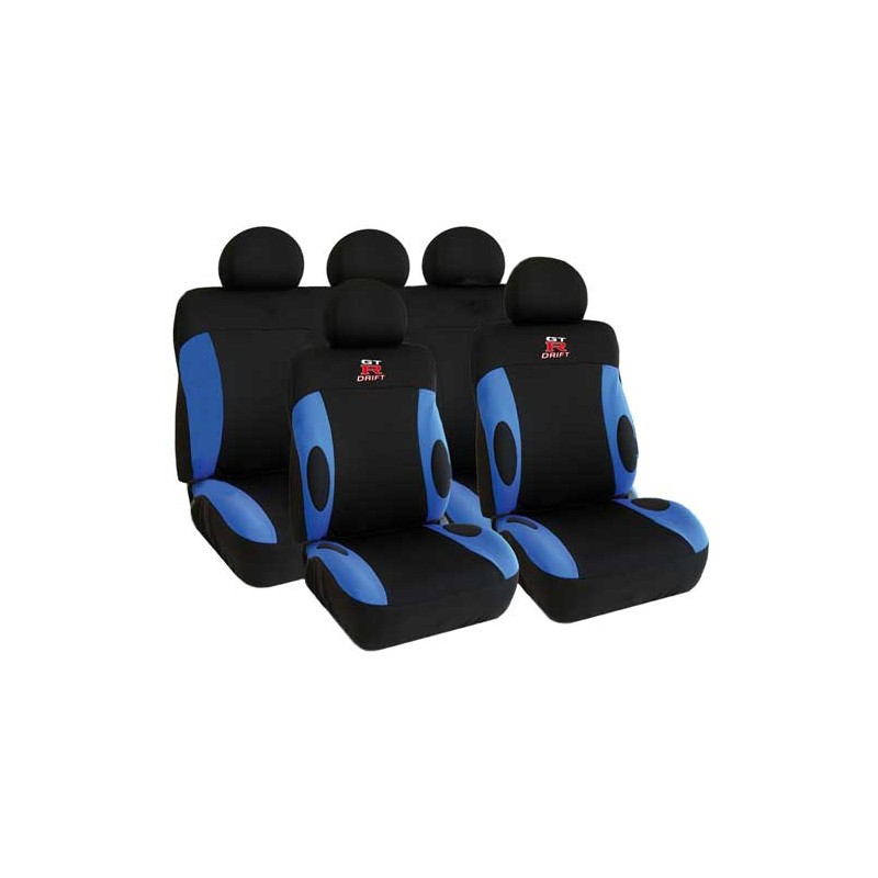 FUNDA TEXTIL PARA ASIENTOS  ldquo GT R DRIFT rdquo   AZUL