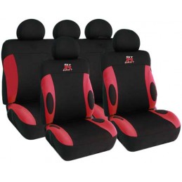 FUNDA TEXTIL PARA ASIENTOS  ldquo GT R DRIFT rdquo   ROJO