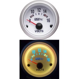 VOLTIMETRO  ldquo RACE SPORT rdquo  DIAMETRO 52 MM  12V 
