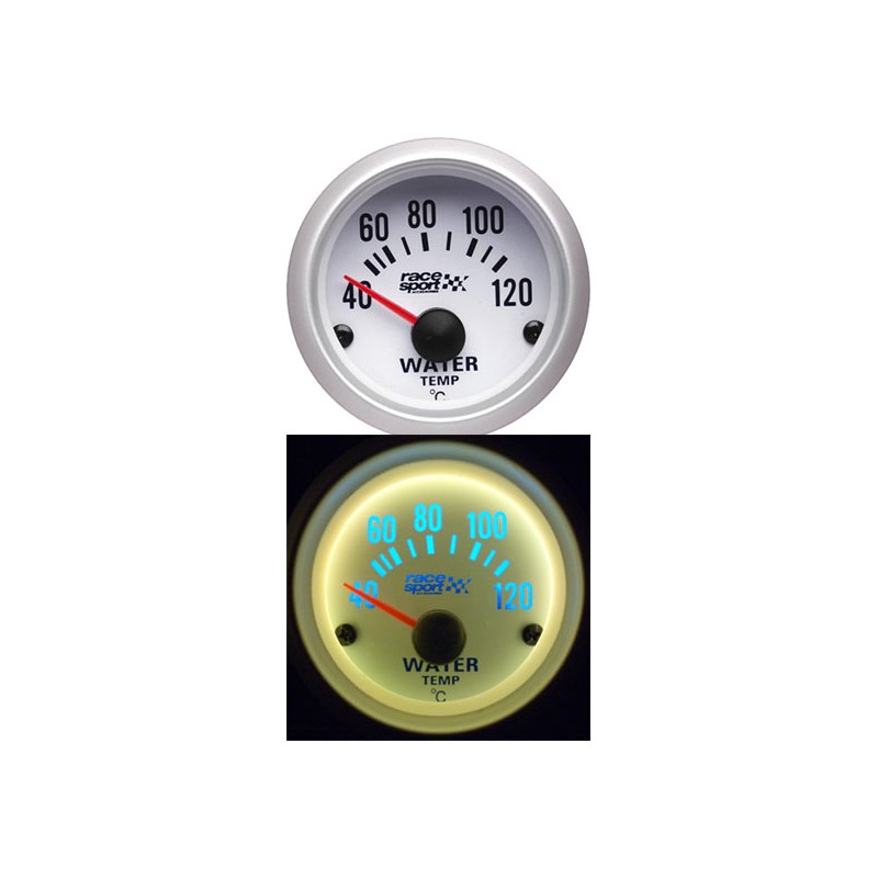 TERMOMETRO TEMP AGUA  ldquo RACE SPORT rdquo  DIAM 52 MM 12V