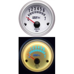 MANOMETRO PRESION ACEITE  ldquo RACE SPORT rdquo  DI 52MM 12V