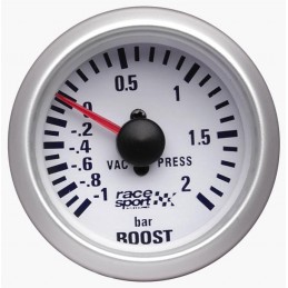 MANOMETRO PRESION TURBO  ldquo RACE SPORT rdquo  DIA  52MM 12V