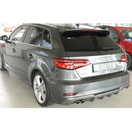 DIFUSOR TRASERO AUDI A3 8V 3 5 PTAS S LINE 2016  CARBON LOOK