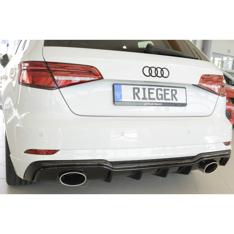 DIFUSOR TRASERO AUDI A3 8V 3 5 PTAS S LINE 2016  NEGRO BRILLO