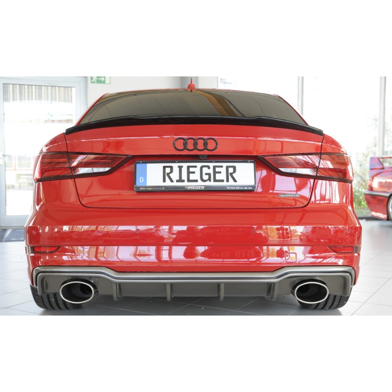 DIFUSOR TRASERO AUDI A3 8V Sedan Cabrio S LINE 2016  CARBON LOOK