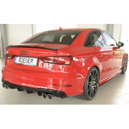 DIFUSOR TRASERO AUDI A3 8V Sedan Cabrio S LINE 2016  NEGRO BRILL