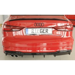 DIFUSOR TRASERO AUDI A3 8V Sedan Cabrio S LINE 2016  NEGRO BRILL