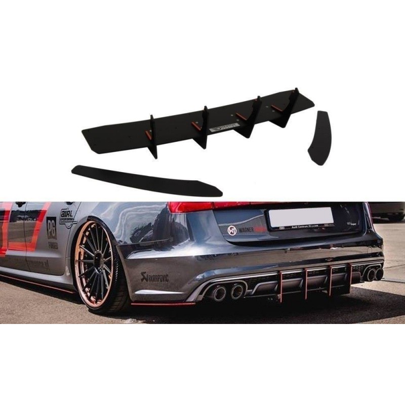 DIFUSOR RACING PARAGOLPES TRASERO AUDI S6 C7 AVANT  CNC  2015  M