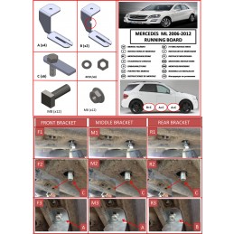 ESTRIBOS LATERALES MERCEDES ML W164 2005 2011