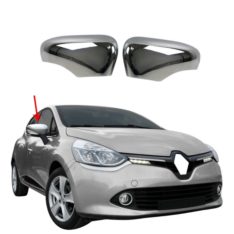 CUBRE RETROVISORES ACERO INOXIDABLE RENAULT CLIO IV 2012 2019