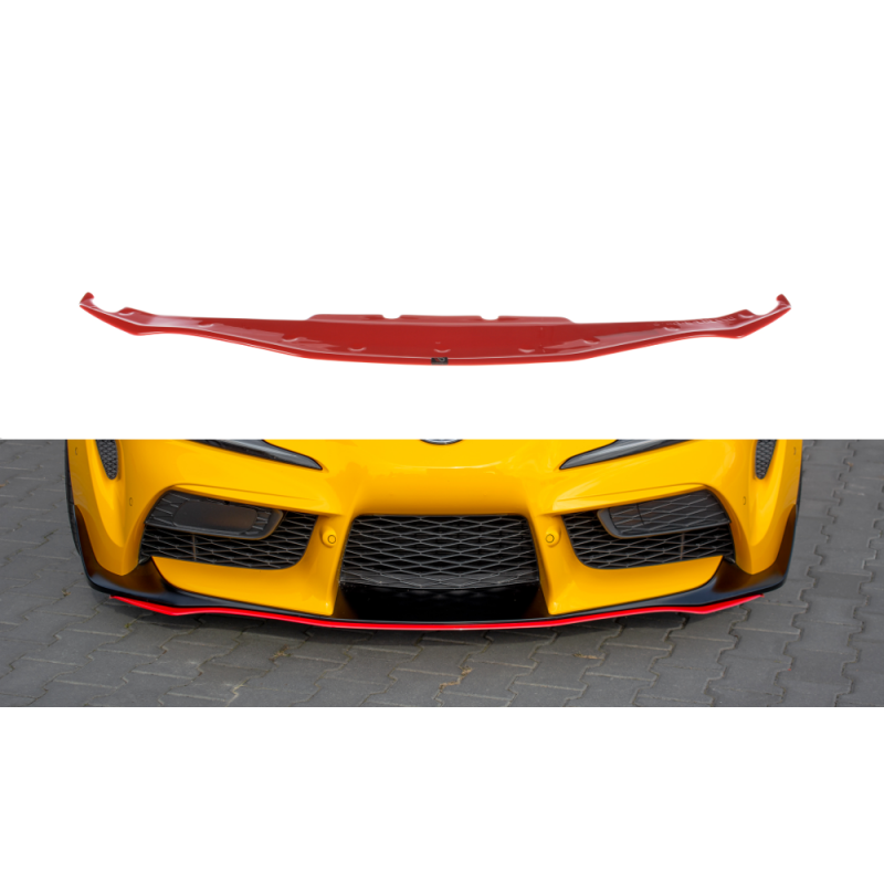 ESPADA LIP V3 ROJA PARACHOQUES DELANTERO TOYOTA SUPRA MK5 2019  