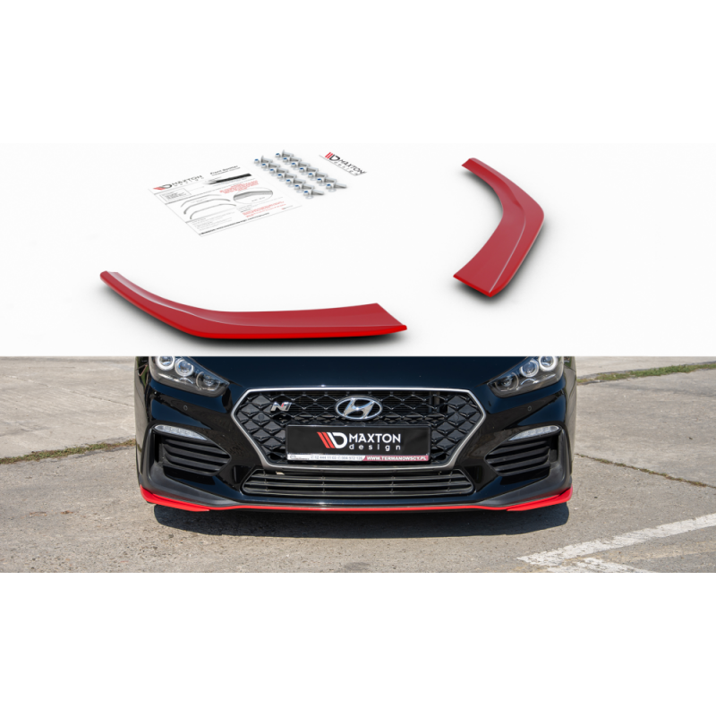 SPLITER PARACHOQUES DELANTERO ROJO HYUNDAI I30 MK3 N 2016  MAXTO