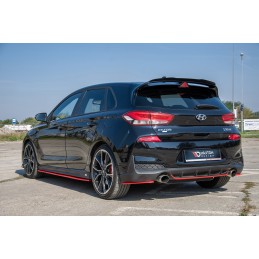 SPLITERS PARACHOQUES TRASERO HYUNDAI I30 N MK3 2016  MAXTON ROJO